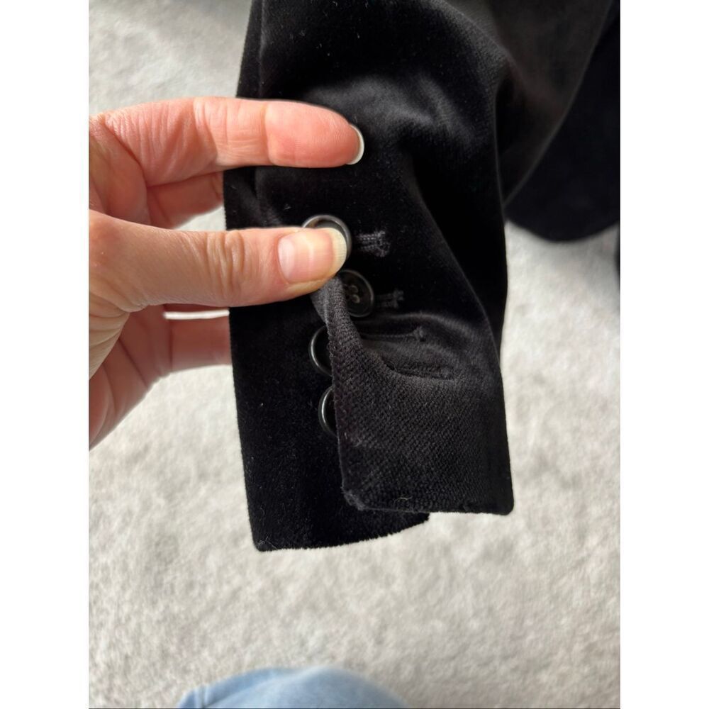 NWOT J Crew Collection Black Velvet Schoolboy Blazer, S 4, $218 B17 - Picture 8 of 11